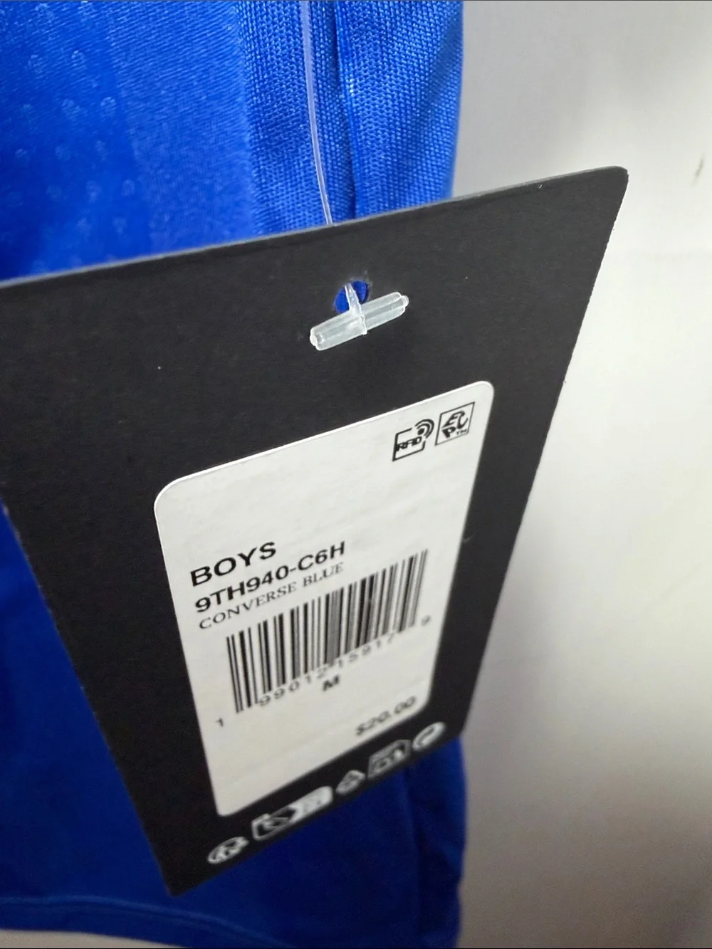 NWT BOYS 9 10 Converse Blue Athletic-Dept Kids Short Sleeve Jersey top shirt NEW